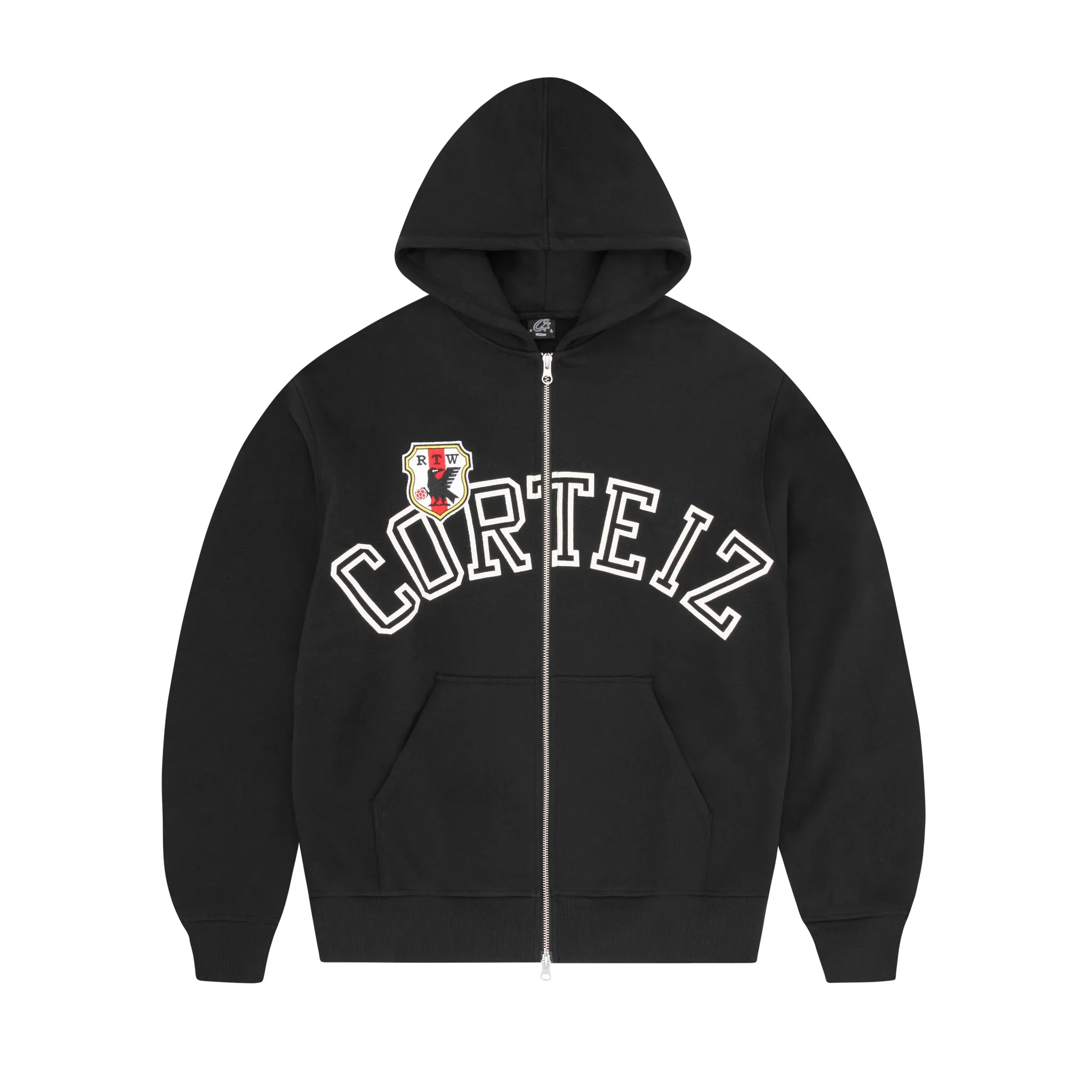 ARCH SHIELD ZIP HOODIE [BLACK] – Cortiez