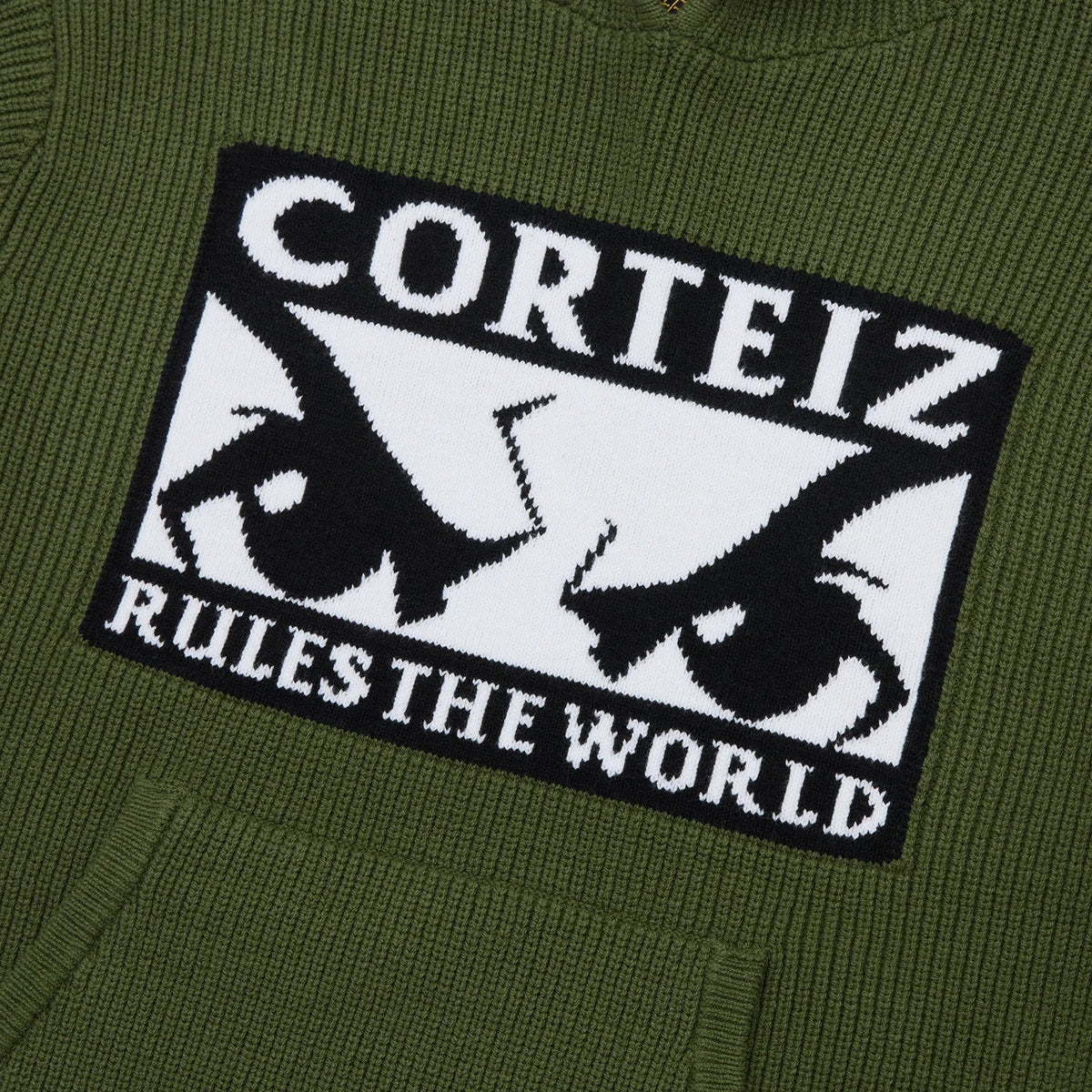HUEY KNIT HOODIE [OLIVE]